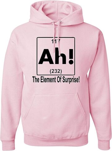 اذهب إلى كل ما هو بالغ آه! سويت شيرت بغطاء للرأس من The Element Of Surprise Funny Science Nerd Geek in Saudi Arabia