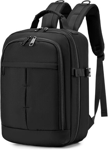 حقيبة ظهر للسفر مقاس 40 × 30 × 15 سم مقاس 17 × 13 × 6 بوصة حقيبة أدوات شخصية تحت المقعد لشركات الطيران خفيفة الوزن تحمل على الأمتعة المعتمدة لعطلة نهاية الأسبوع في الكلية باللون الأسود in Kuwait