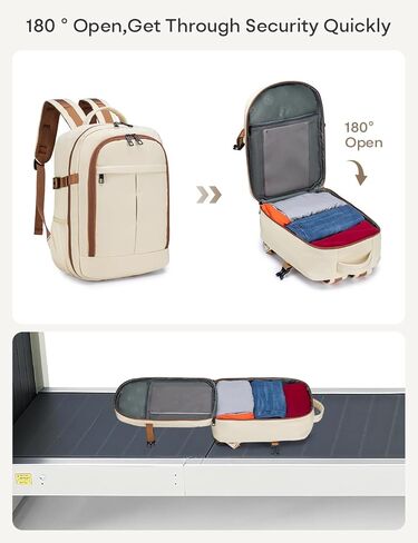 حقيبة ظهر للسفر مقاس 40 × 30 × 15 سم مقاس 17 × 13 × 6 بوصة حقيبة أدوات شخصية تحت المقعد لشركات الطيران خفيفة الوزن تحمل على الأمتعة المعتمدة لعطلة نهاية الأسبوع في الكلية باللون الأسود in Kuwait