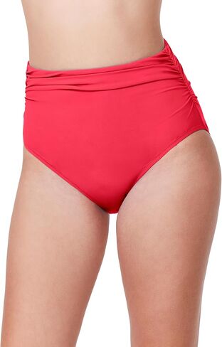 Profile by Gottex Tutti Frutti Shirred High Waist Swim Bottom - Tummy Control, Front and Back Lining, Side Ruching in Saudi Arabia