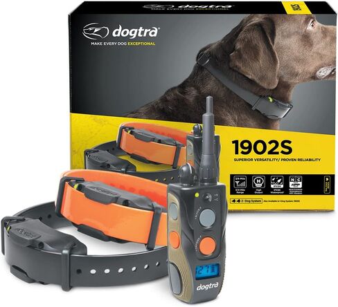 Dogtra 1900S BLACK Boost & Lock E-Collar جهاز تدريب الكلاب عن بعد بمدى 1 ميل، مريح IPX9K مقاوم للماء عالي الإخراج، أسود غير لامع in Saudi Arabia