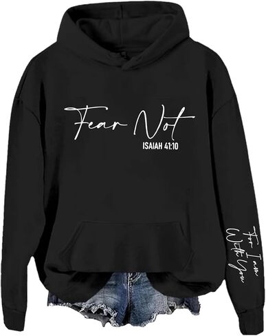Fear Not For I am With You Hoodie Bible Verse Faith Hoodie For Christian in Saudi Arabia