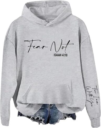 Fear Not For I am With You Hoodie Bible Verse Faith Hoodie For Christian in Saudi Arabia