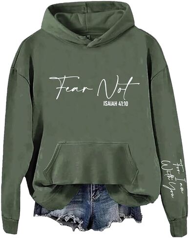 Fear Not For I am With You Hoodie Bible Verse Faith Hoodie For Christian in Saudi Arabia