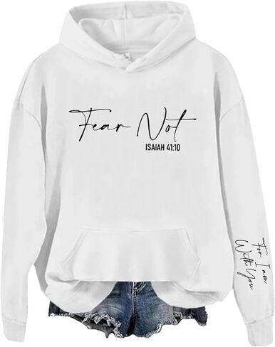 Fear Not For I am With You Hoodie Bible Verse Faith Hoodie For Christian in Saudi Arabia