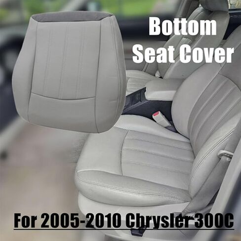 غطاء مقعد بديل من الجلد الرمادي GXARTS للسائق D1 أو J1 أو P1 متوافق مع Chrysler 300C Limited 2005 2006 2007 2008 2009 2010 in Kuwait