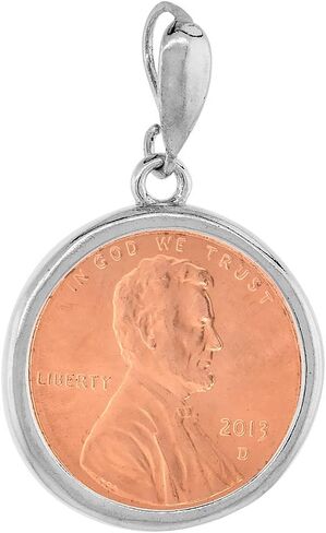 Sterling Silver Penny Bezel 19 mm Coins Prong Back Round Edge 1 Cent Coin NOT Included in Saudi Arabia