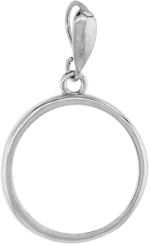 Sterling Silver Penny Bezel 19 mm Coins Prong Back Round Edge 1 Cent Coin NOT Included in Saudi Arabia