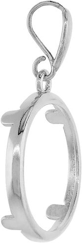 Sterling Silver Penny Bezel 19 mm Coins Prong Back Round Edge 1 Cent Coin NOT Included in Saudi Arabia