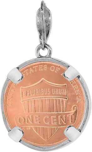 Sterling Silver Penny Bezel 19 mm Coins Prong Back Round Edge 1 Cent Coin NOT Included in Saudi Arabia