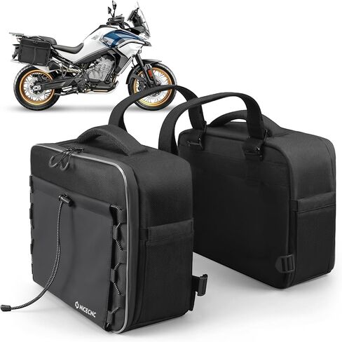 Versatile Motorcycle Saddlebags, 30L Backpack-Convertible Waterproof Saddle Bags with Rain Cover, Durable 1680D Oxford with PVC Frame for Harley, Honda, BMW, ADV, Cruiser & Touring Bikes in Saudi Arabia