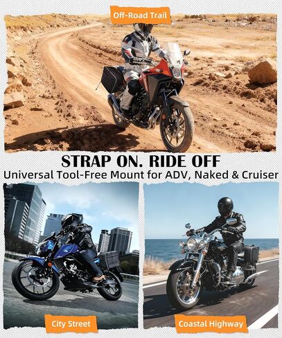 Versatile Motorcycle Saddlebags, 30L Backpack-Convertible Waterproof Saddle Bags with Rain Cover, Durable 1680D Oxford with PVC Frame for Harley, Honda, BMW, ADV, Cruiser & Touring Bikes in Saudi Arabia
