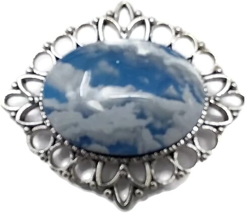 Unique Blue Sky Agate Brooch in Saudi Arabia