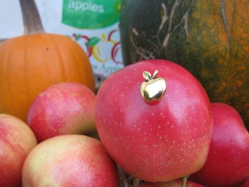Jim Clift Design Apple Gold Lapel Pin in Saudi Arabia