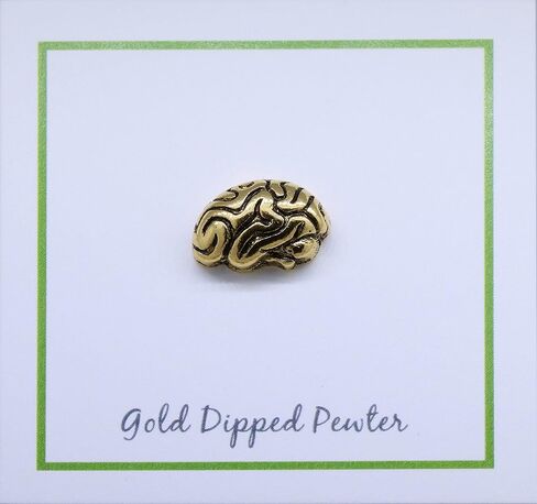 Jim Clift Design Brain Gold Lapel Pin - 75 Count in Saudi Arabia