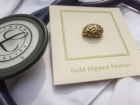 Jim Clift Design Brain Gold Lapel Pin - 75 Count in Saudi Arabia