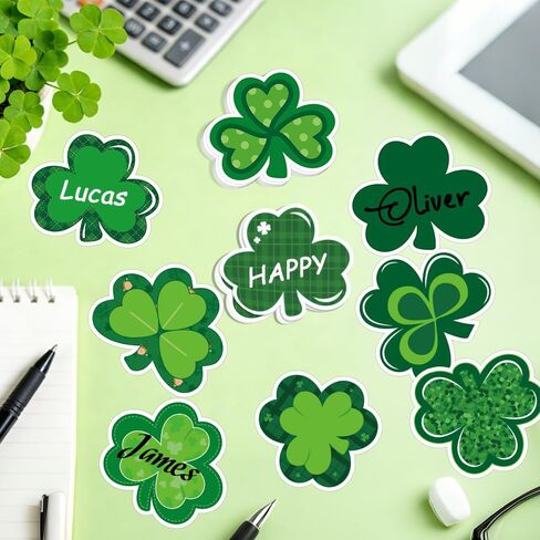 36 Pack St. Patrick's Day Shamrock Sticky Notes 720 Sheet Cute Sticky Notepads 9 Style 3 x 3 Inch Green Lucky Clover Sticky Memo Pads for School Classroom Party Decor Supplies in Saudi Arabia