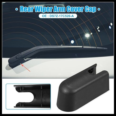 Rear Windshield Wiper Arm Nut Cover Cap Fit for Ford Edge - Pack of 1 Black Replacement Car Parts Replacement Durable Material in Saudi Arabia