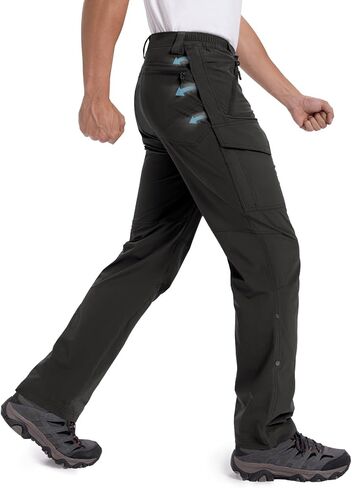 سراويل Moosehill للتنزه سيرًا على الأقدام للرجال: خفيفة الوزن وسريعة الجفاف ومقاومة للماء مع 6 جيوب للاستخدام في الهواء الطلق والسفر والعادية in Kuwait