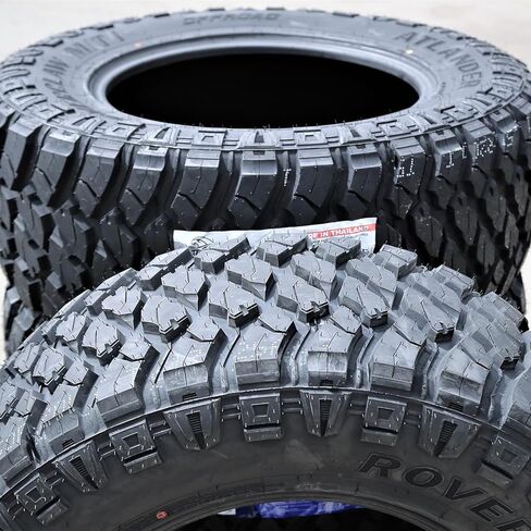 مجموعة من 4 (أربعة) إطارات شعاعية للشاحنات الخفيفة للطرق الوعرة Atlander Roverclaw M/T I Mud - LT235/80R17 235/80/17 235/80-17 120/117Q نطاق التحميل E LRE 10 طبقات RBL بأحرف سوداء مرتفعة (أربعة) in Kuwait