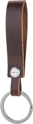 KEEPO LINK Leather Keychain Strap with Titanium Key Ring, Detachable Leather Key Chain Key Fob Holder for Men, OLM03 in Saudi Arabia