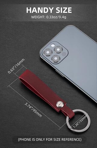 KEEPO LINK Leather Keychain Strap with Titanium Key Ring, Detachable Leather Key Chain Key Fob Holder for Men, OLM03 in Saudi Arabia