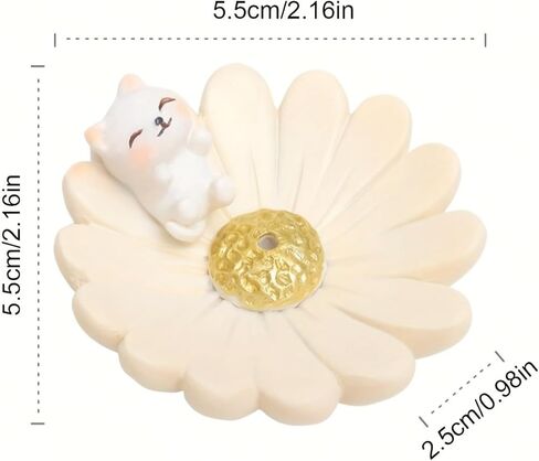 Panda Resin Incense Holder Cherry Blossom Design with Animal Figurines Zen Garden Decor Tranquil Accents for Meditation and Relaxation Japanese Style in Saudi Arabia