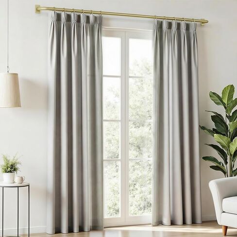 قضبان ستائر ذهبية شديدة التحمل للنوافذ من 32 إلى 120 بوصة، ملفوفة حول قضبان معالجة نافذة التعتيم الطويلة، قضيب ستائر منحني قابل للتعديل مقاس 1 بوصة للأماكن الداخلية والخارجية، جميعها معدنية، سهلة التركيب in Kuwait