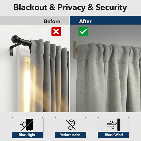 قضبان ستائر ذهبية شديدة التحمل للنوافذ من 32 إلى 120 بوصة، ملفوفة حول قضبان معالجة نافذة التعتيم الطويلة، قضيب ستائر منحني قابل للتعديل مقاس 1 بوصة للأماكن الداخلية والخارجية، جميعها معدنية، سهلة التركيب in Kuwait