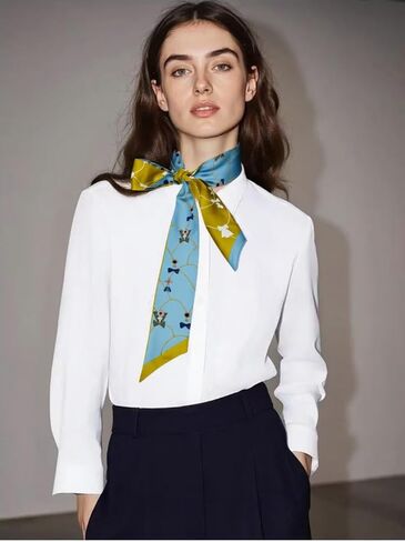 Mulberry Silk Scarf Women 2"x41.3", Hair Band Neckerchief, Handbag Ribbon, Fashion Accessory Gift in Saudi Arabia