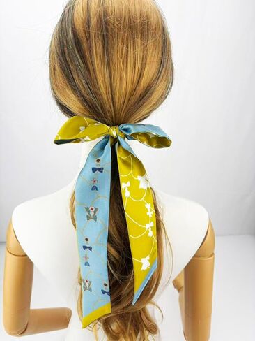 Mulberry Silk Scarf Women 2"x41.3", Hair Band Neckerchief, Handbag Ribbon, Fashion Accessory Gift in Saudi Arabia