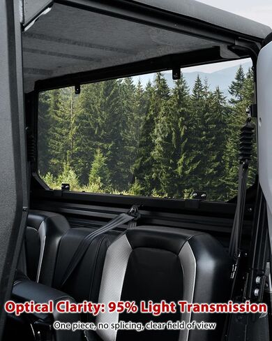 Rear Windshield for Kawasaki Ridge 2024 2025, 1/5" Thick One-piece Impact Resistant PC Back Window with Rubber Strip for Kawasaki Ridge 2024+ Accessories, Clear in Saudi Arabia