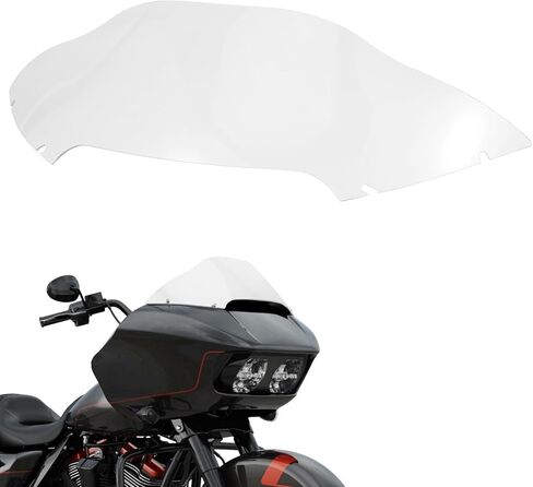 8" Windshield for Motorcycle, Smoke Wave Windscreen Wind Splitter Compatible with Harley Davidson 2015-2022 Touring Road Glide FLTR 2015 2016 2017 2018 2019 2020 2021 2022 in Kuwait
