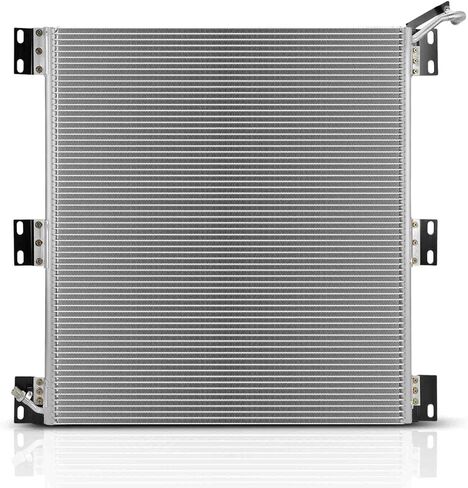 A-Premium Condenser Replacement for International 4000 Series 1990-1993 7100 1990-1993 8000 Series 1000A 1000B A/C, 3.9L 4.3L 5.0L 5.6L 7.3L 10.0L 14.0L, without Receiver Drier, with Bracket in Saudi Arabia