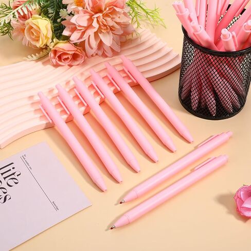 25 جهاز كمبيوتر شخصي من أقلام الحبر الجمالية السائبة لطيف الكرة نقطة القلم الوردي الحبر الأسود 0.5 مم قابل للسحب غرامة نقطة الكتابة أقلام الخادم لخادم عيد الميلاد استحمام الطفل العودة إلى المدرسة حزب لصالح الهدايا الفتيات النساء in Kuwait