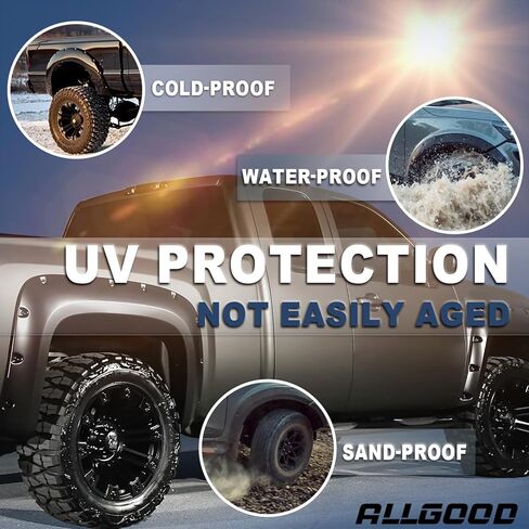 ALLGOOD Fender Flares Compatible with Jeep Wrangler TJ 1997-2006/Fit Wrangler LJ 2004-2006/Not fit sport sport utility models 6'' Wide Smooth Pocket Extended Style Wheel Protector Cover 4pcs in Saudi Arabia