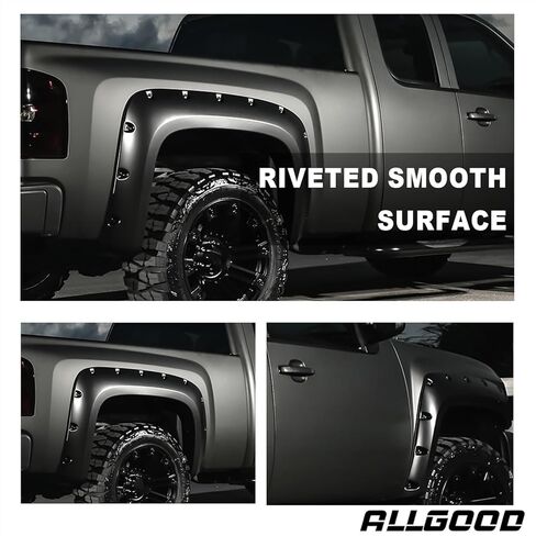 ALLGOOD Fender Flares Compatible with Jeep Wrangler TJ 1997-2006/Fit Wrangler LJ 2004-2006/Not fit sport sport utility models 6'' Wide Smooth Pocket Extended Style Wheel Protector Cover 4pcs in Saudi Arabia