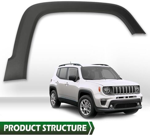 LQI Fender Flares متوافقة مع Jeep Renegade 2015-2021 الجبهة اليمنى عجلة الحاجز فتح صب Guardabarros، نمط المصنع، 5XB67LXHAA، CH1790104 in Saudi Arabia