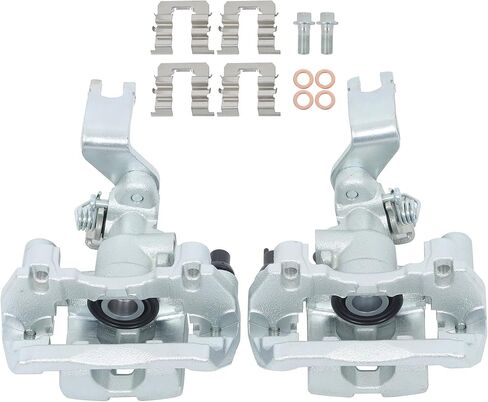 2Pcs Disc Brake Caliper with Bracket Replacement for Mazda Protege 2001-2002 2003 Replacement for Protege5 2002-2003 Rear Driver and Passenger Side 19B2743 19B2742 in Saudi Arabia