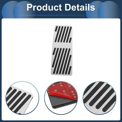 1 Pcs Automatic/Manual Footrest Pedals Cover Footrest Pedal Pads Foot Rest Dead Pedal Pad Cover for Mazda 3 2020 Aluminum Alloy Silver Tone in Saudi Arabia