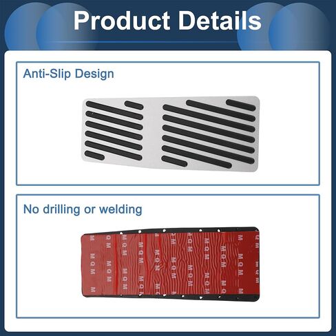 1 Pcs Automatic/Manual Footrest Pedals Cover Footrest Pedal Pads Foot Rest Dead Pedal Pad Cover for Mazda 3 2020 Aluminum Alloy Silver Tone in Saudi Arabia