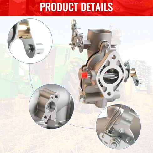 Carburetor for Wisconsin VH4D Engine L63S1, Compatible with Zenith 12098 12229 LZ63C Updraft 2-1/4" Mount (1957-1976) 12098B in Saudi Arabia