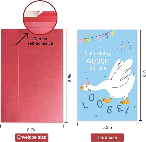SuperShunhu Silly Goose Birthday Card for Men Women, Funny Birthday Card for Goose Lover, A Birthday Goose on the Loose in Saudi Arabia