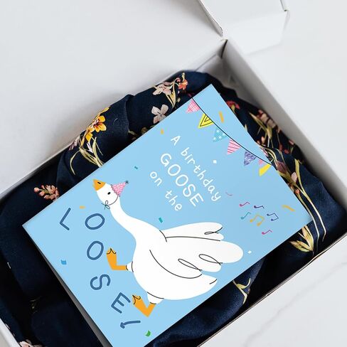 SuperShunhu Silly Goose Birthday Card for Men Women, Funny Birthday Card for Goose Lover, A Birthday Goose on the Loose in Saudi Arabia