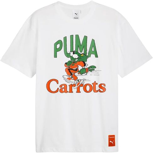 PUMA Mens Carrots X Graphic Crew Neck Short Sleeve Casual Tops Casual - White in Saudi Arabia
