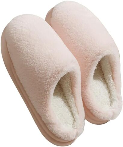 Plush Slippers for Women's Winter Indoor Home Non-slip Warm Shoes in Saudi Arabia