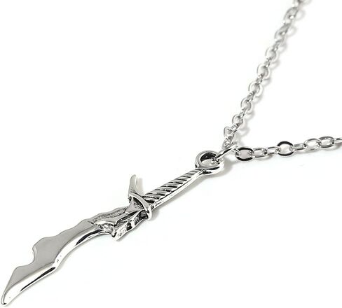 Solo Leveling Inspired Pendant Necklace – Silver Fantasy Charm Jewelry for Fans & Collectors – Gothic Aesthetic Alloy Chain Necklace Gift in Saudi Arabia