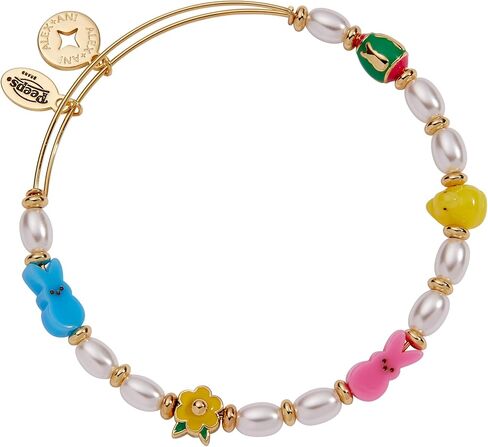 Alex and Ani PEEPS® Chick and Bunny Beaded Bangle and White Pearlized Bunny Studs in Saudi Arabia