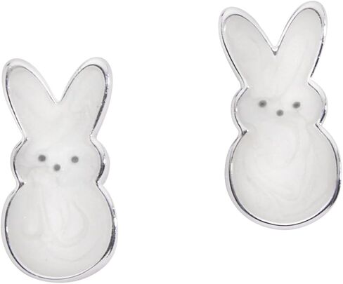 Alex and Ani PEEPS® Chick and Bunny Beaded Bangle and White Pearlized Bunny Studs in Saudi Arabia