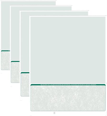VersaCheck ValueChex - 500 Blank Business Voucher Checks - Green Classic - 500 Sheets Form #1002 - Check on Bottom in Saudi Arabia